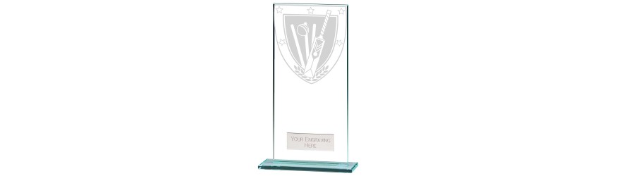 Millennium Cricket Glass Award - 6 Sizes - 80mm - 180mm Millennium Cricket Glass Award - 6 Sizes - 80mm - 180mm